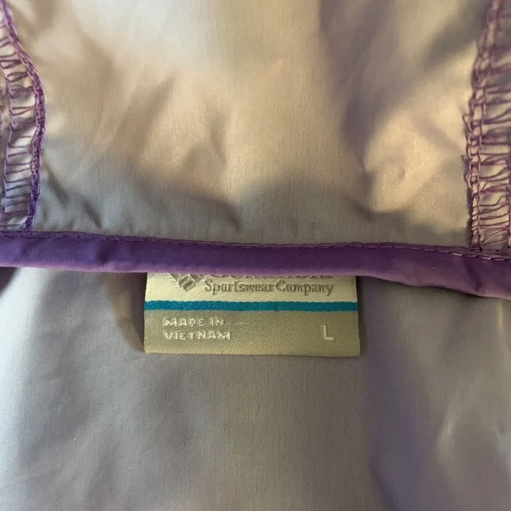Columbia Girls Size Youth Large Purple Rain Jacket Windbreaker Hiking Coat